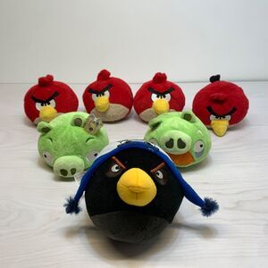 Small Round Balls of Angry Birds Plush Lot of  7